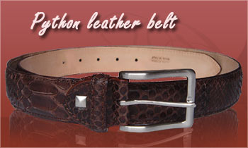 Custome made fashion python leather belts